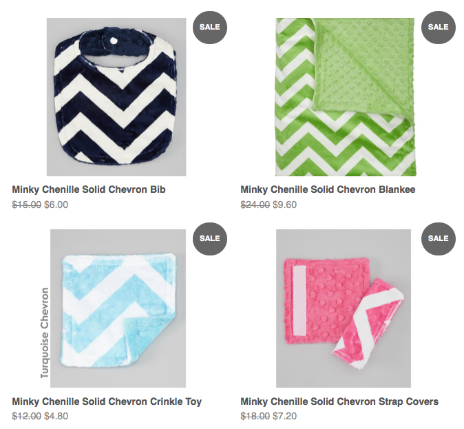 Bebe Bella Designs: 60% Off Spring Chevrons Sale = Baby Blankets and Accessories As Low As Only $4.80!