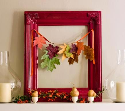 DIY Fall Decor Idea: Picture Frame with Hanging Fall Leaves + Craft Store Coupons for the Week