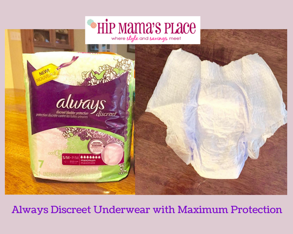Always Discreet Underwear with Maximum Protection
