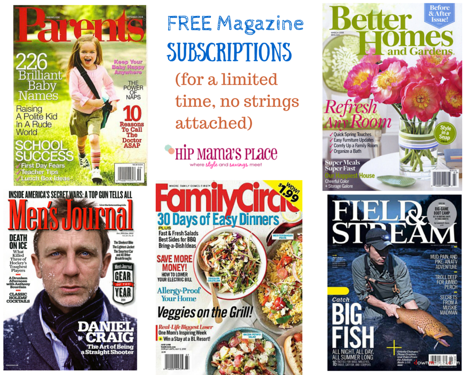 Free Magazine Subscriptions: Family Circle, Better Homes and Gardens + More!