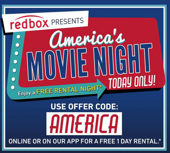 Redbox: FREE DVD Rental (Today Only)