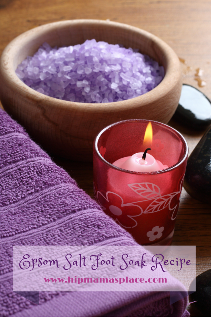 Make your own homemade Epsom Salt Foot Soak recipe