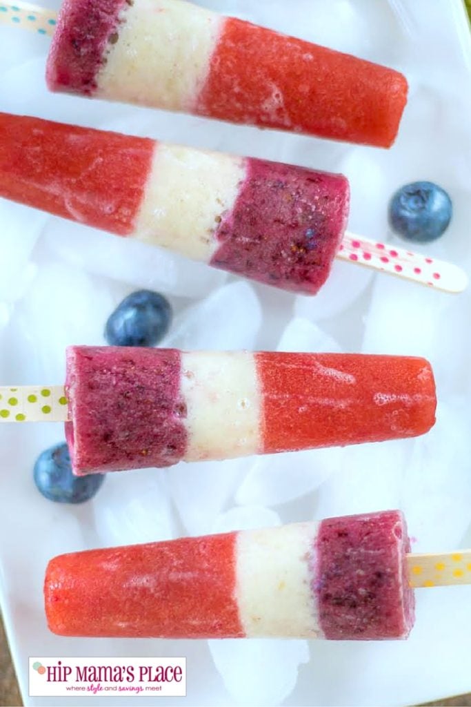 Healthy, delicious and refreshing, you'll love these July 4th Ice Pops! 