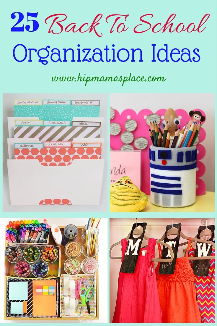 Back to school season is just around the corner. Stay organized all year with these 25 back to school organization ideas! 