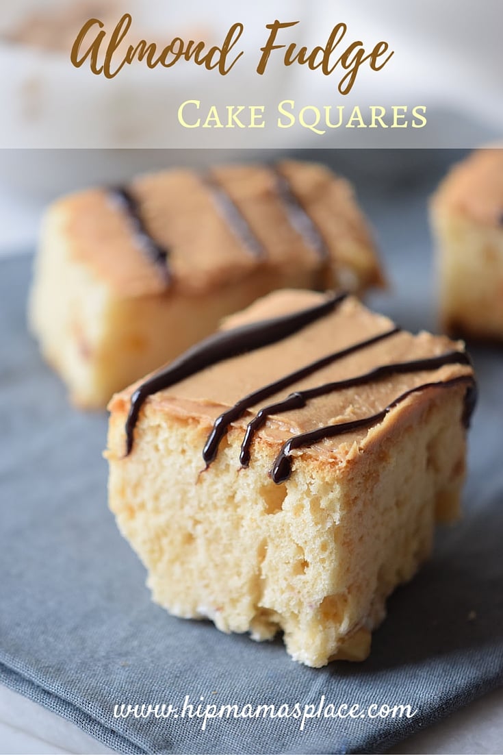 Almond Fudge Cake Squares