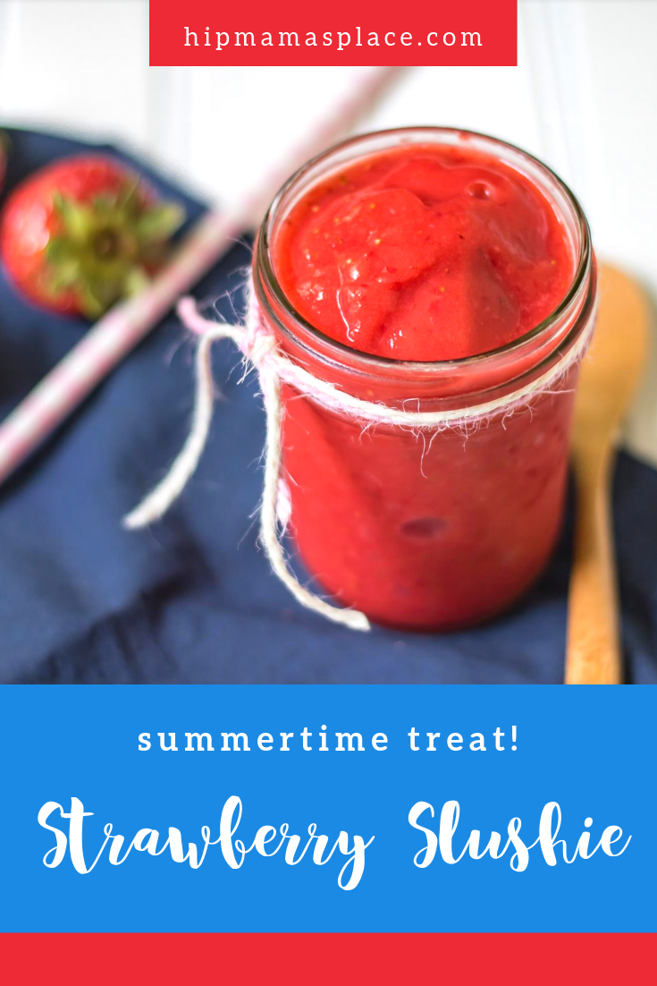 Here's a delicious, cooling treat for summer or anytime you want a refreshing drink: our healthy version of strawberry slushie!
