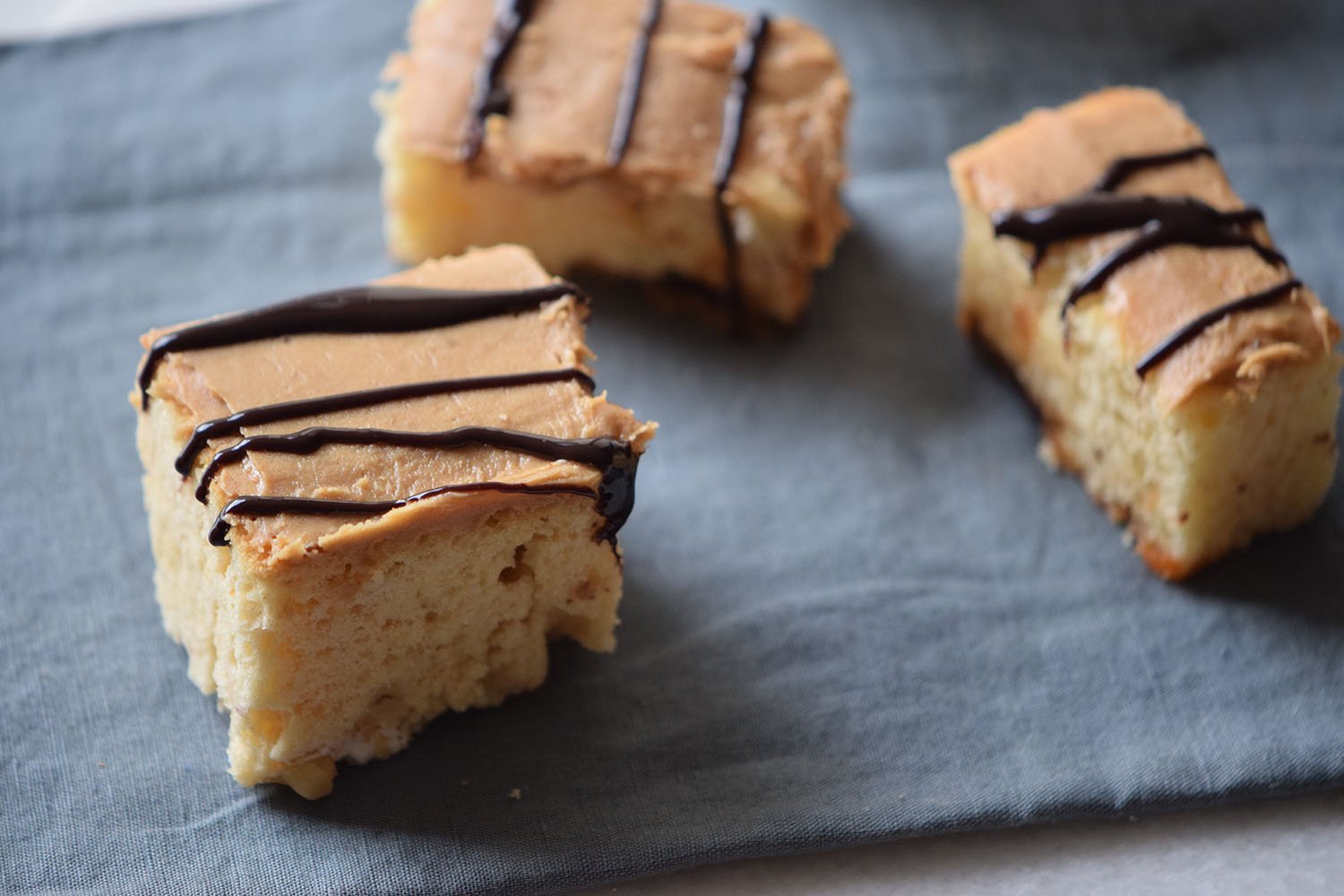 Almond Fudge Cake Squares