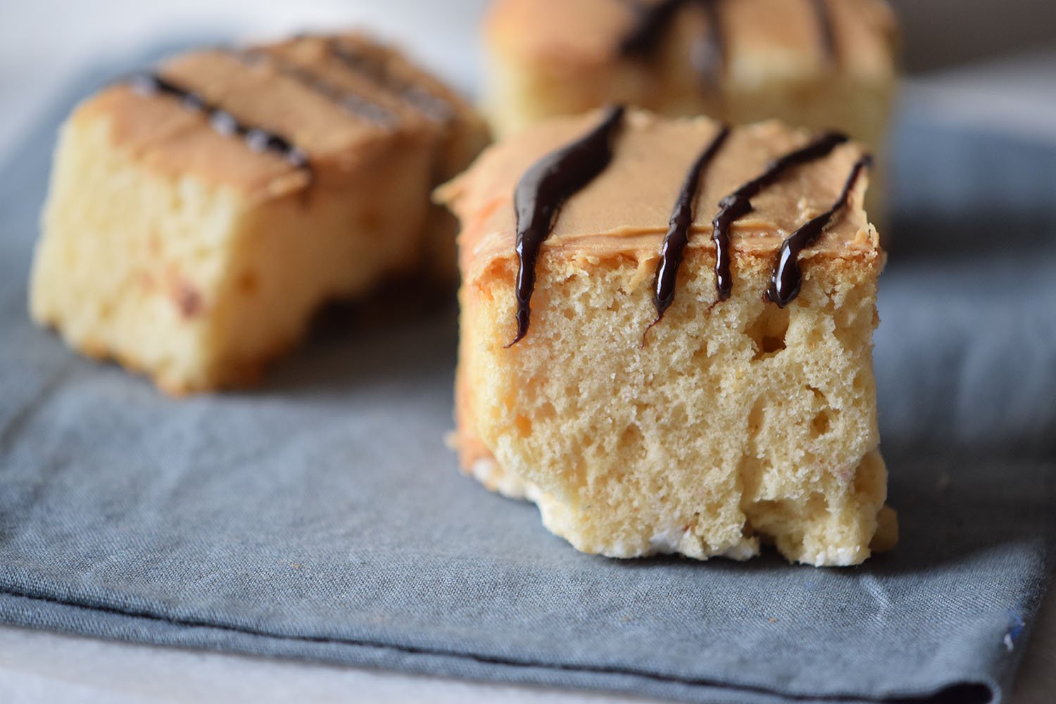 Almond Fudge Cake Squares