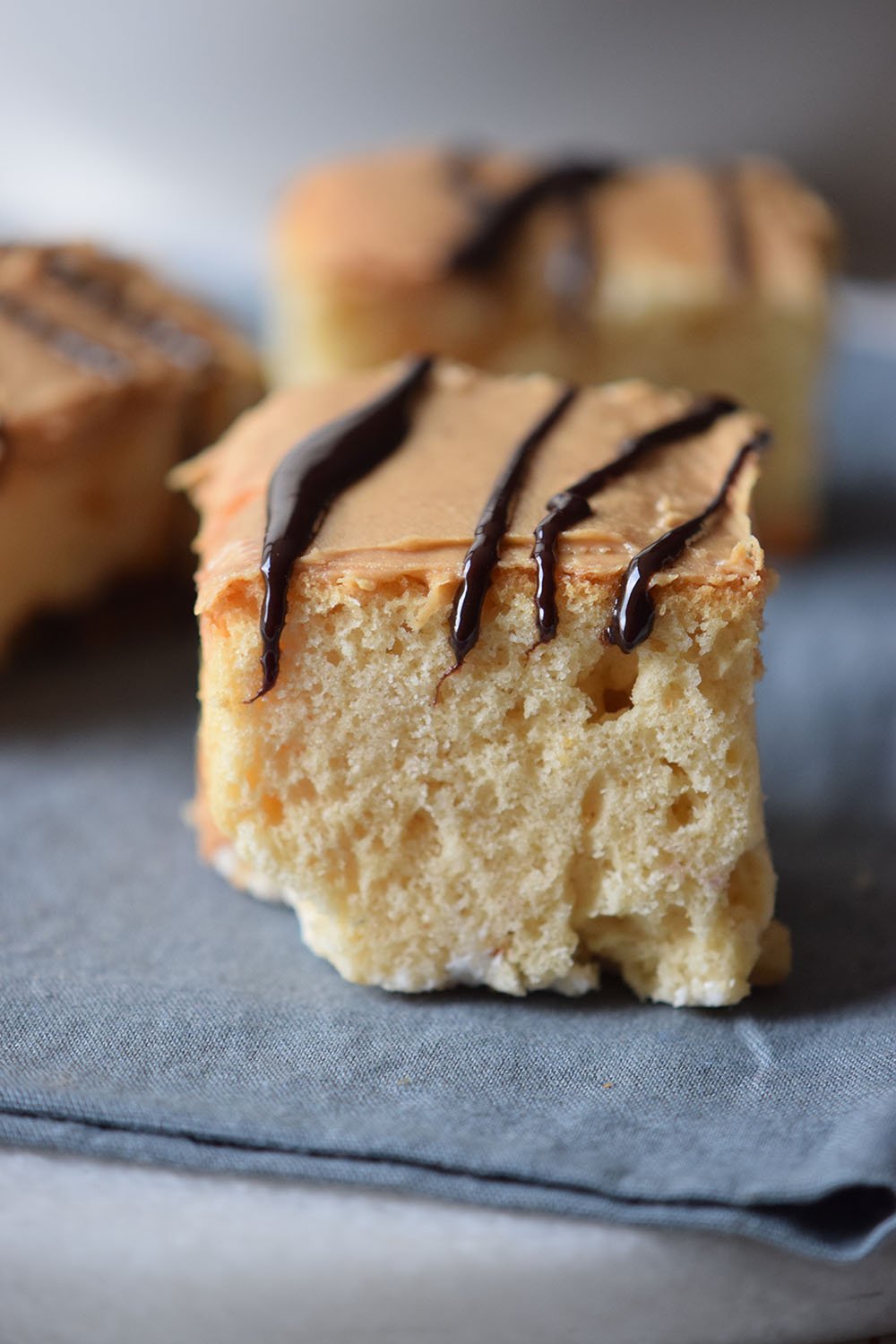 Almond Fudge Cake Squares