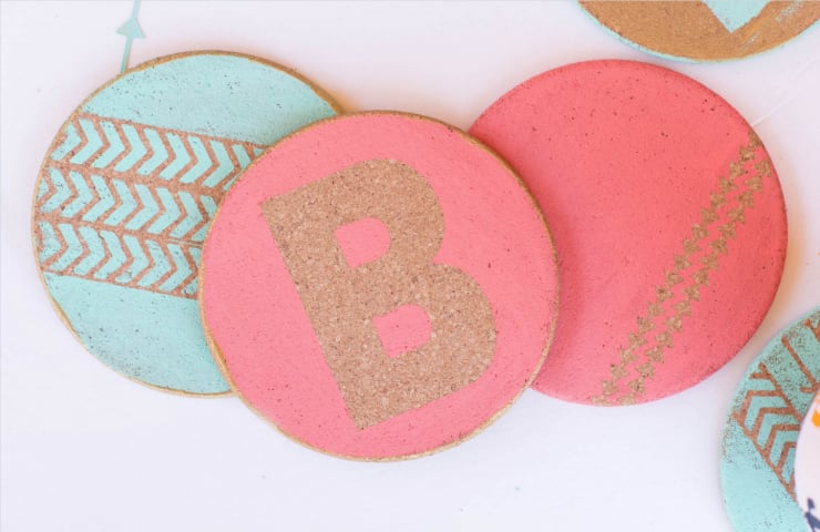 DIY Personalized Cork Coasters