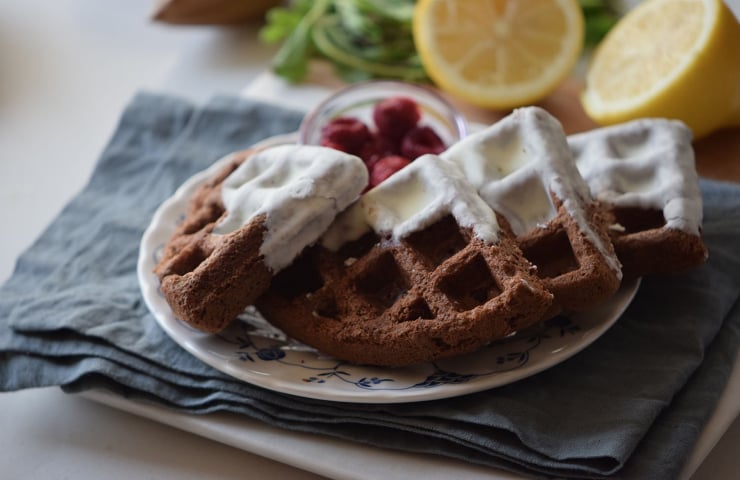 Chocolate Donut Waffles