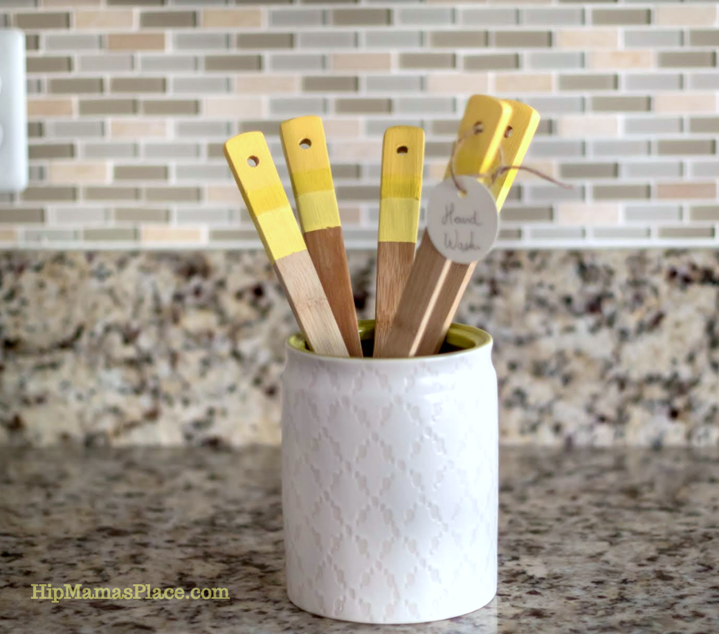 DIY Painted Kitchen Utensils