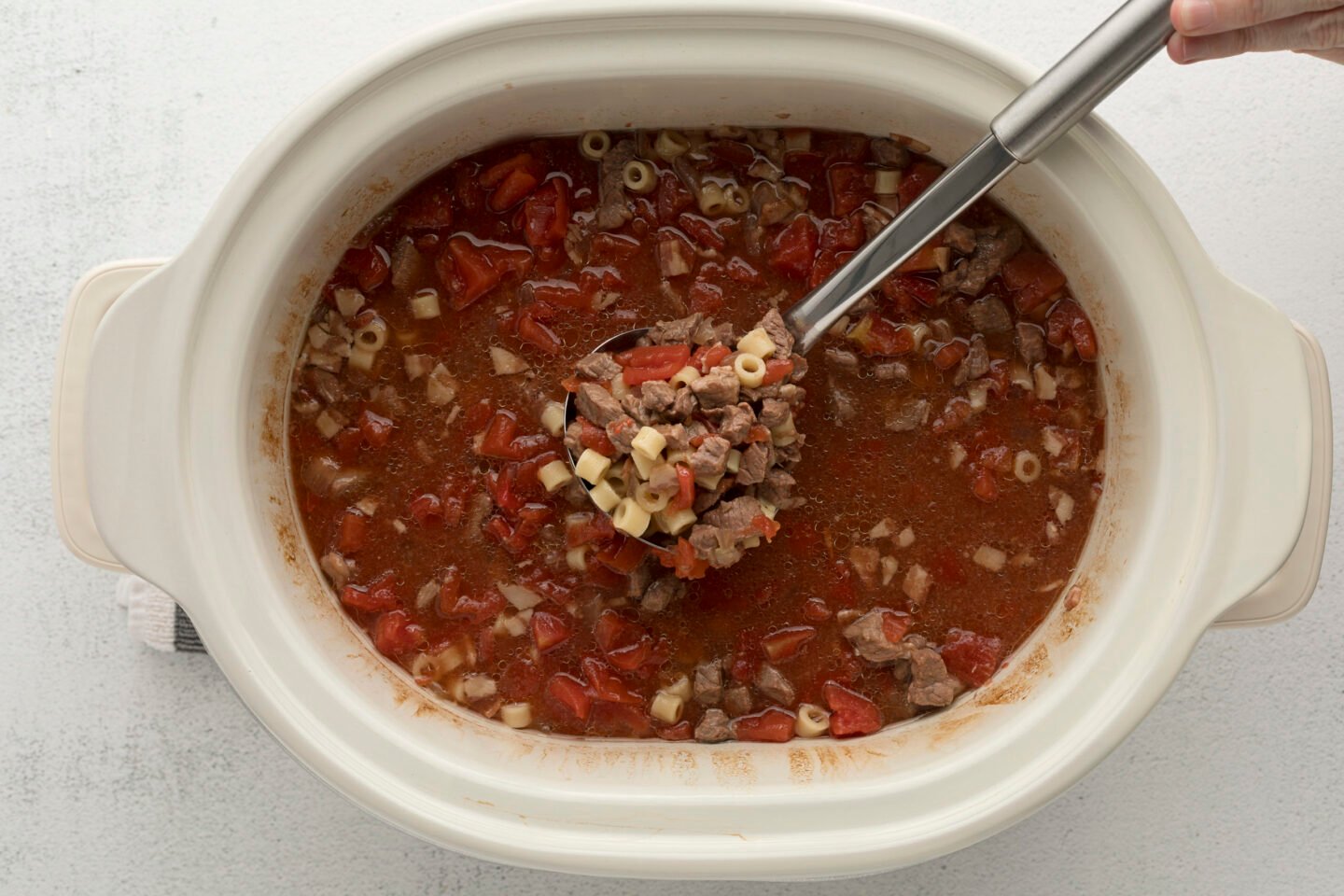 easy beef and pasta soup 
