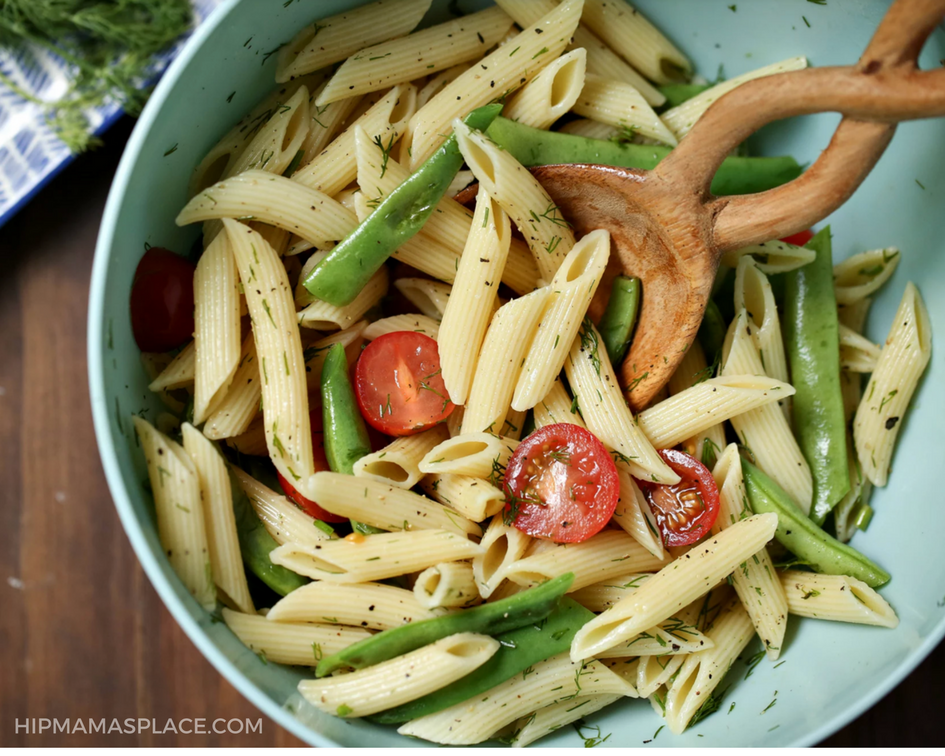 Penne Pasta Salad with Green Beans and Tomatoes
