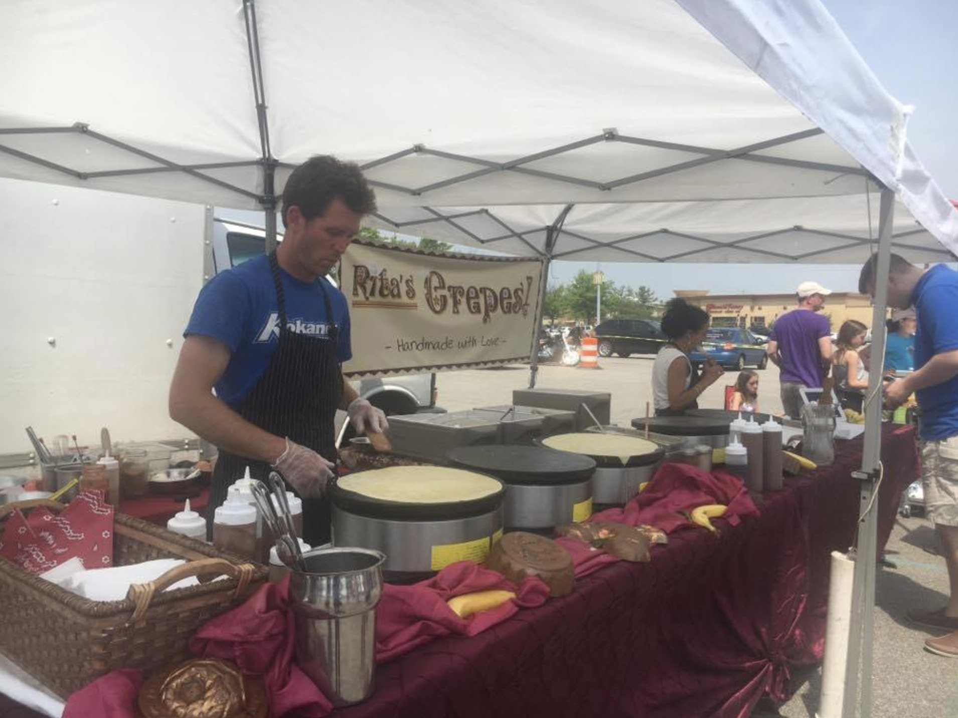 Rita's Crepes are made fresh at "The Market at Potomac Mills" farmers market in Woodbridge, Virginia! 