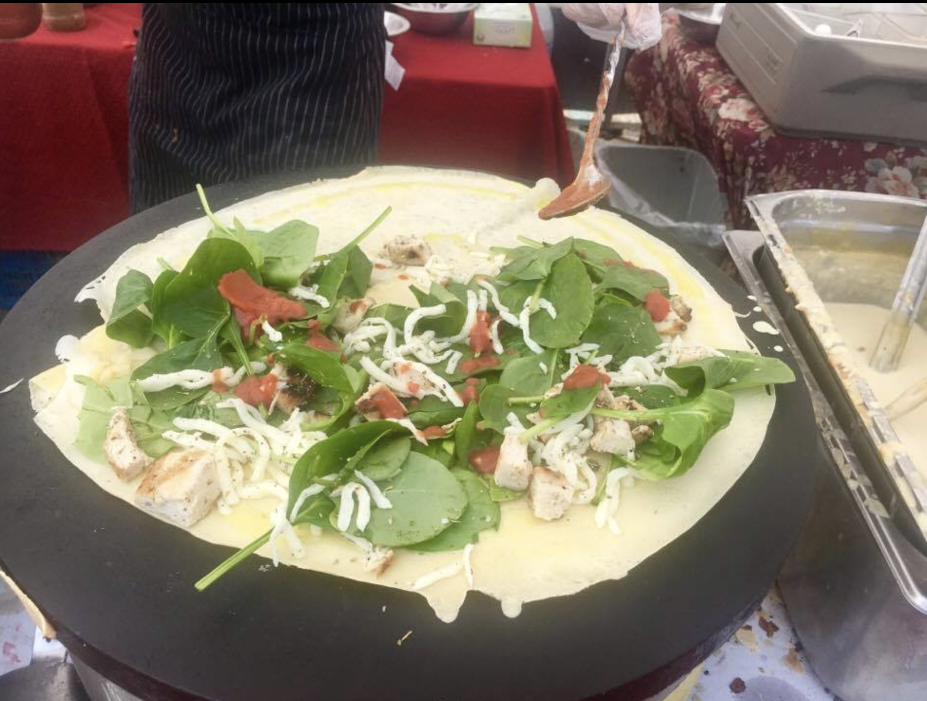 Yummy and freshly-made healthy crepes from Rita's Crepes at "The Market at Potomac Mills" in Woodbridge, Virginia