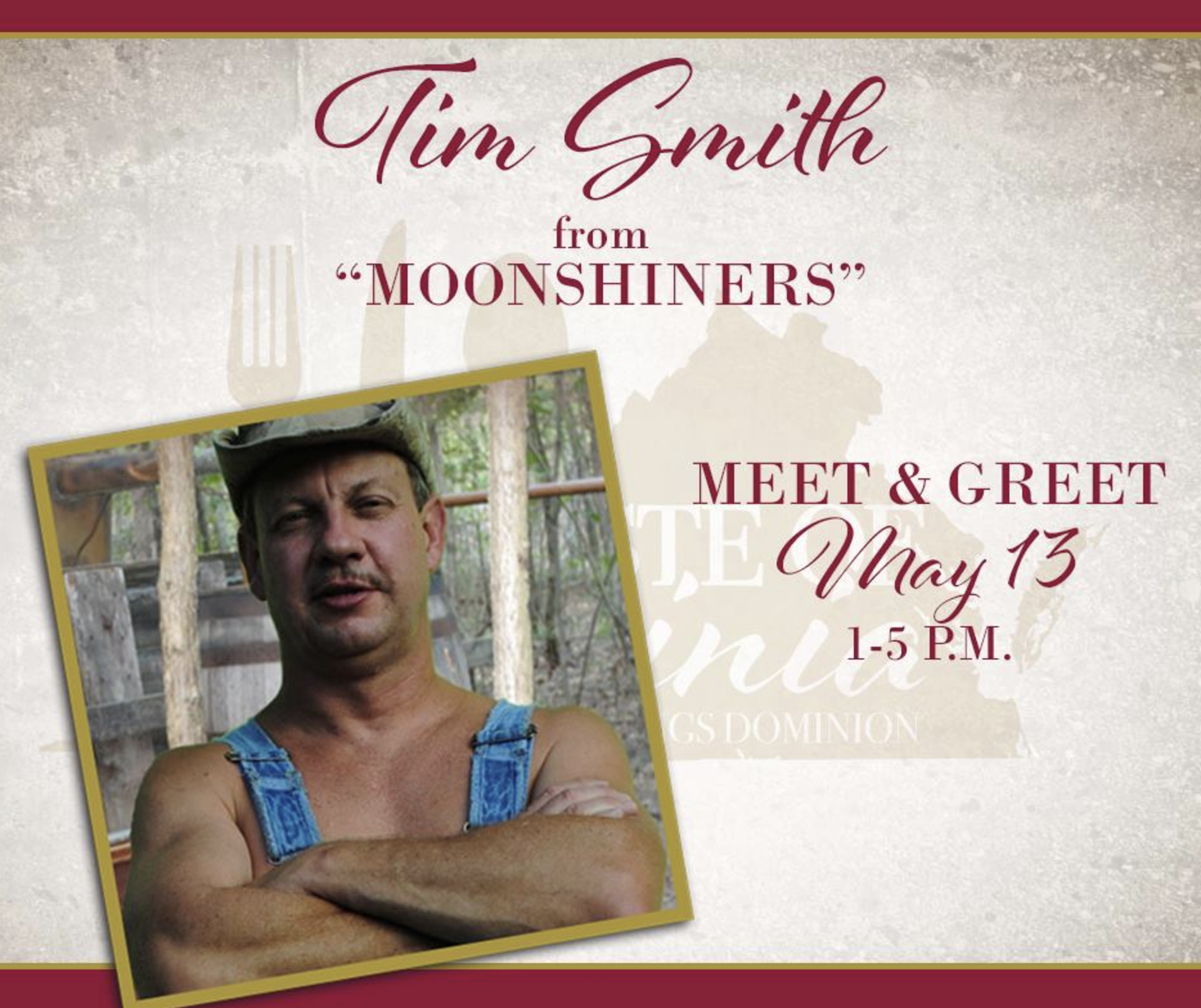 Tim Smith form Moonshiners at the Taste of Virginia Event 2017
