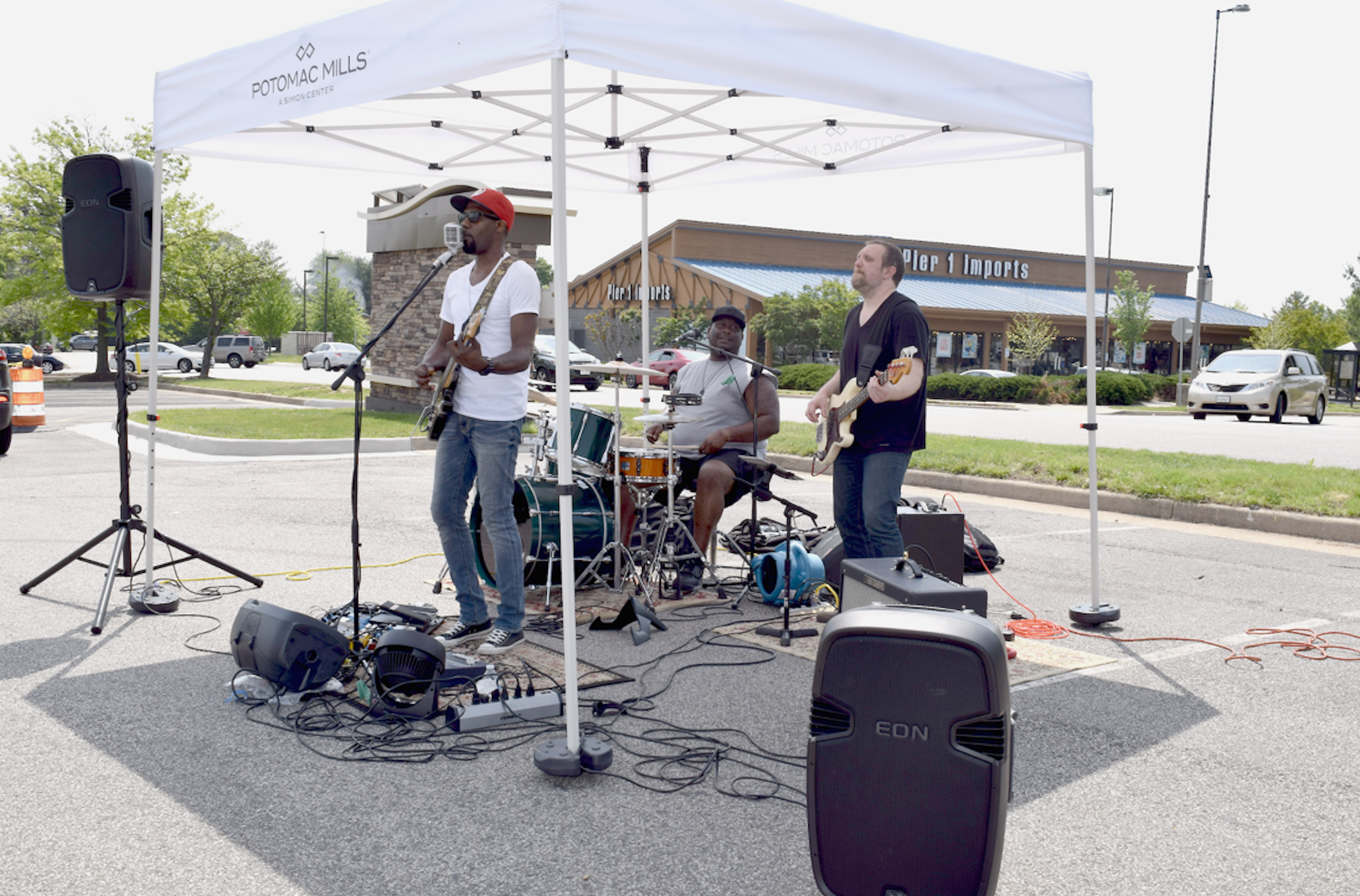 A band played at the opening day of "The Market at Potomac Mills" hosted by Potomac Mils mall in Woodbridge, Virginia last April 29, 2017
