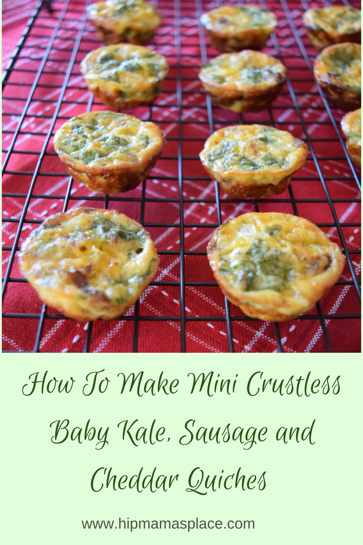 Holiday mornings can get hectic. Good thing I have my go-to breakfast recipes to simplify my morning breakfast preparations! Check out my recipe for Mini Crustless Baby Kale, Sausage and Cheddar Quiches! AD https://www.hipmamasplace.com/mini-crustless-baby-kale-sausage-cheddar-quiches/ 