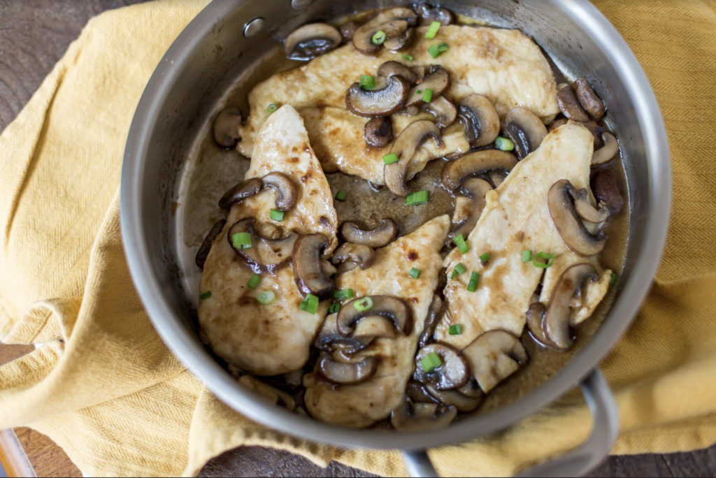 Chicken Marsala on the Lighter Side (from the Skinnytaste Cookbook)