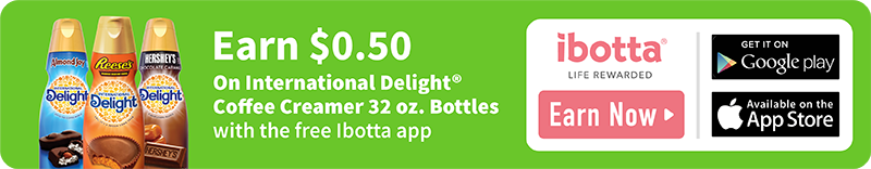 Earn $0.50 on International Delight Coffee Creamer 32 oz. bottle purchase at Walmart with the free Ibotta app! 