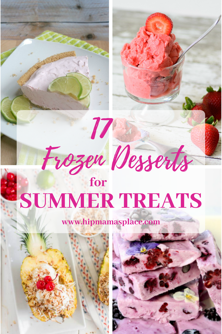 Summer is almost here and I've put together this yummy roundup of 17 Frozen Desserts for Summer Treats you and your whole family will enjoy! 