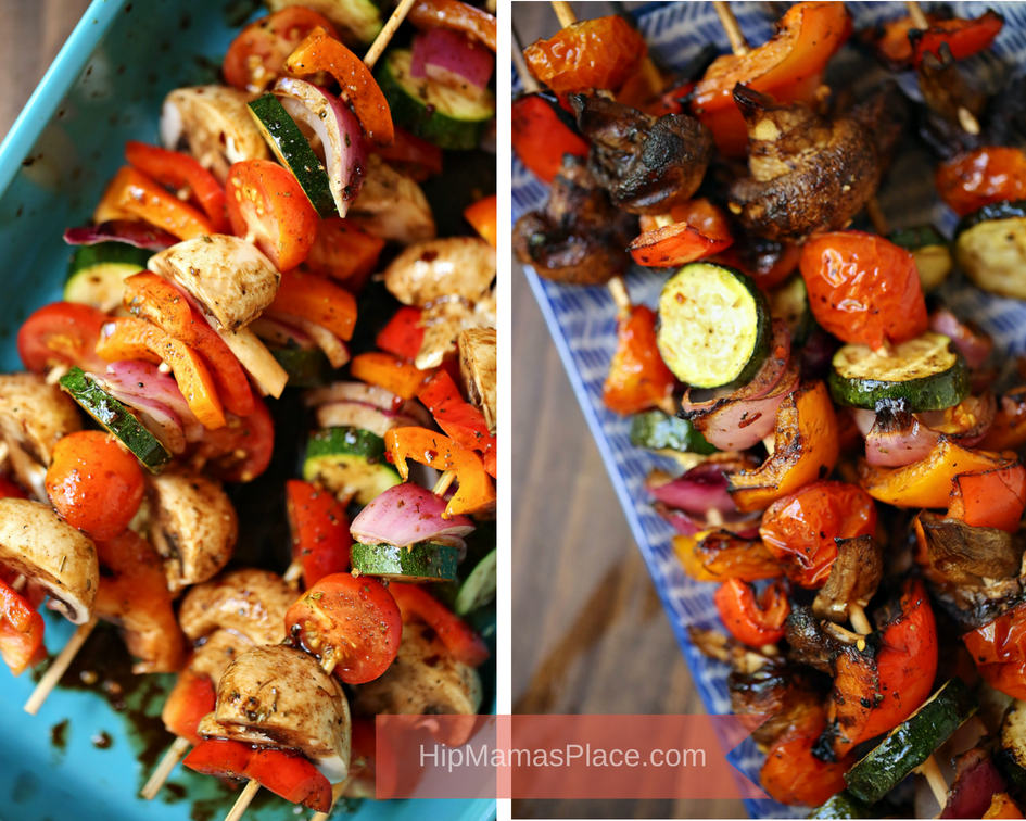 Skewered Balsamic Veggies