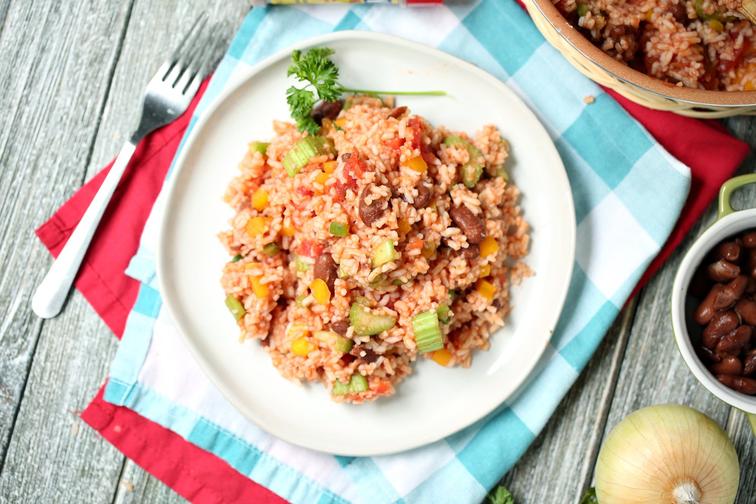 Quick and delicious, this Easy Cajun Rice dish is packed with flavor and is perfect for your next summer party or get-together! 