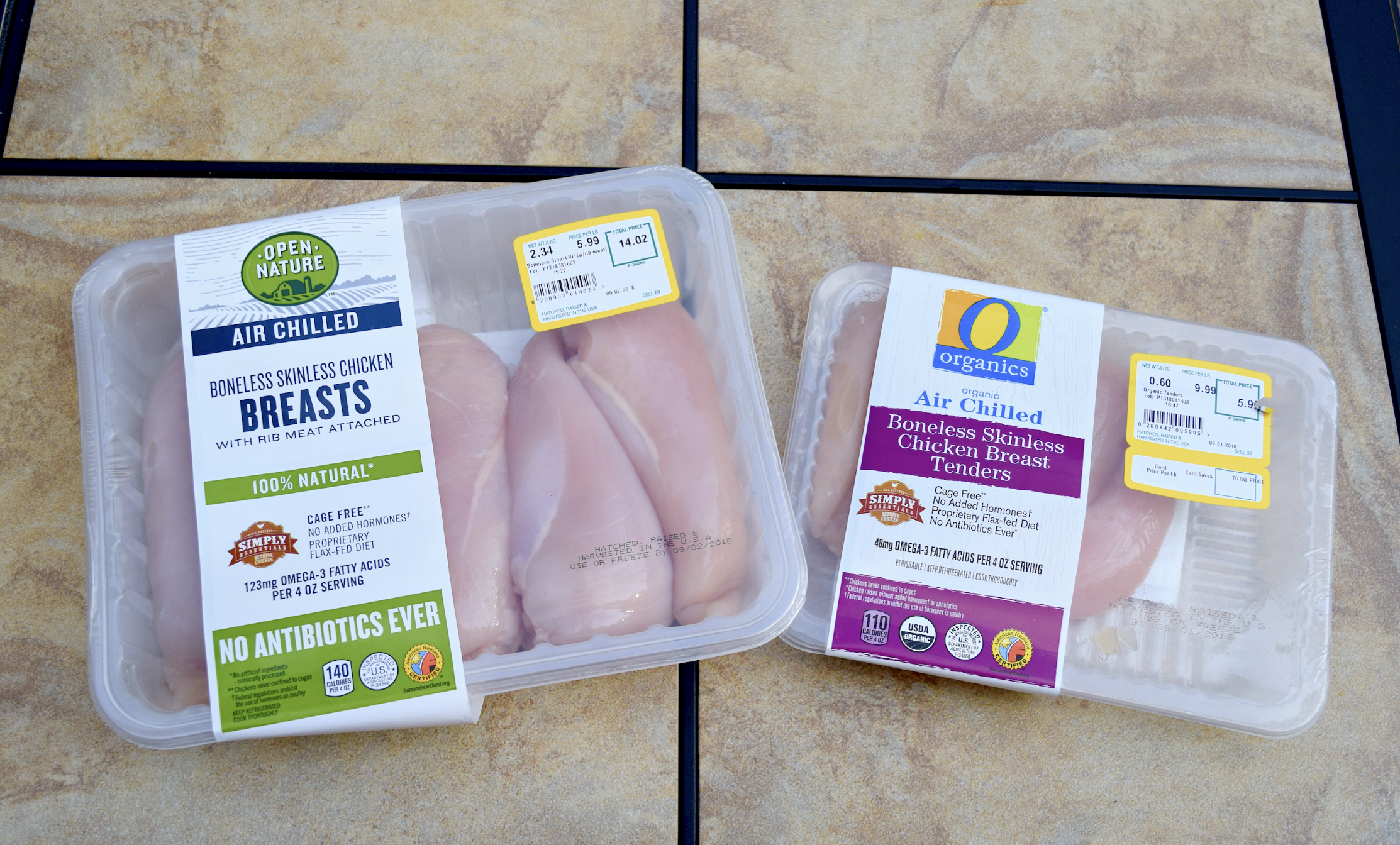 Recently, I learned about air chilled chicken and got them at my local Safeway from their new line of air chilled chicken products: Open Nature® Air Chilled Chicken and O Organics Air Chilled Chicken.