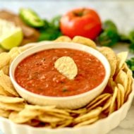 5 Minute Homemade Salsa + Tips on Throwing a Football Party
