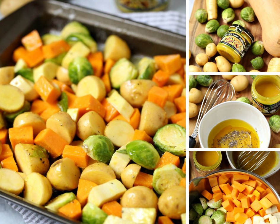 This Sheet Pan Roasted Vegetables recipe is the perfect side dish that's great any time of the year but especially in the cooler Fall and winter seasons! Get the full recipe @ www.hipmamasplace.com #ad #BetterThan #IC