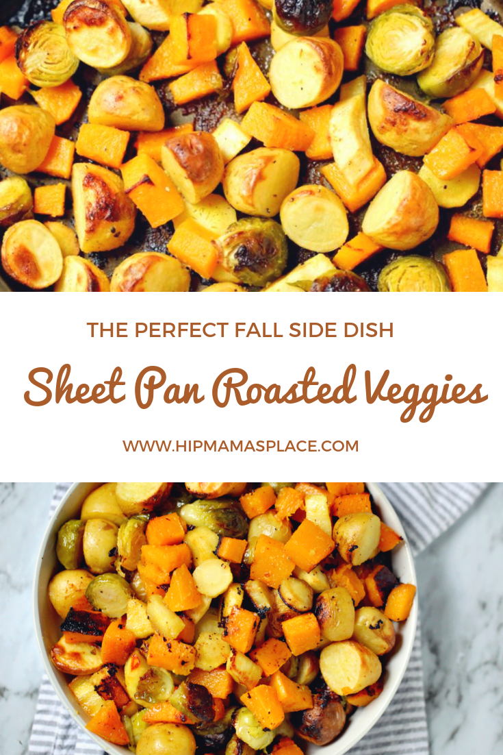 This Sheet Pan Roasted Vegetables recipe is the perfect side dish that's great any time of the year but especially in the cooler Fall and winter seasons! Get the full recipe @ www.hipmamasplace.com #ad #BetterThan #IC