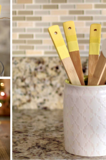 DIY Painted Wooden Kitchen Utensils