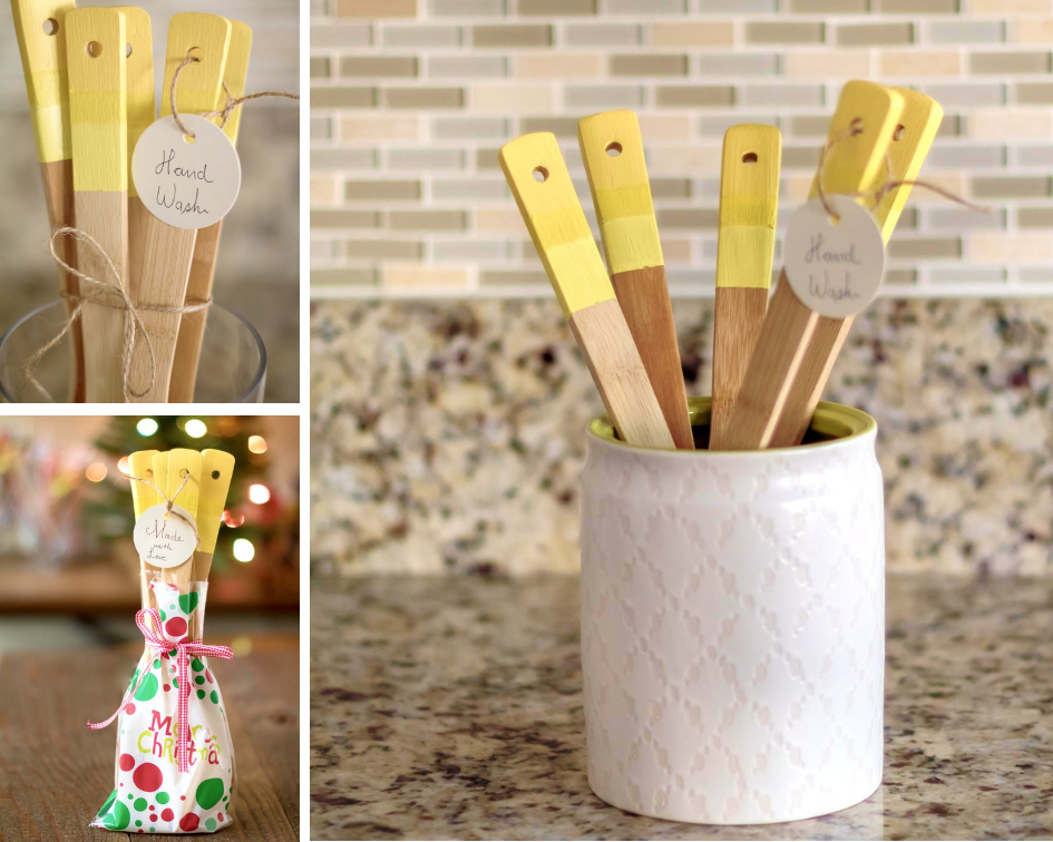 DIY Painted Wooden Kitchen Utensils