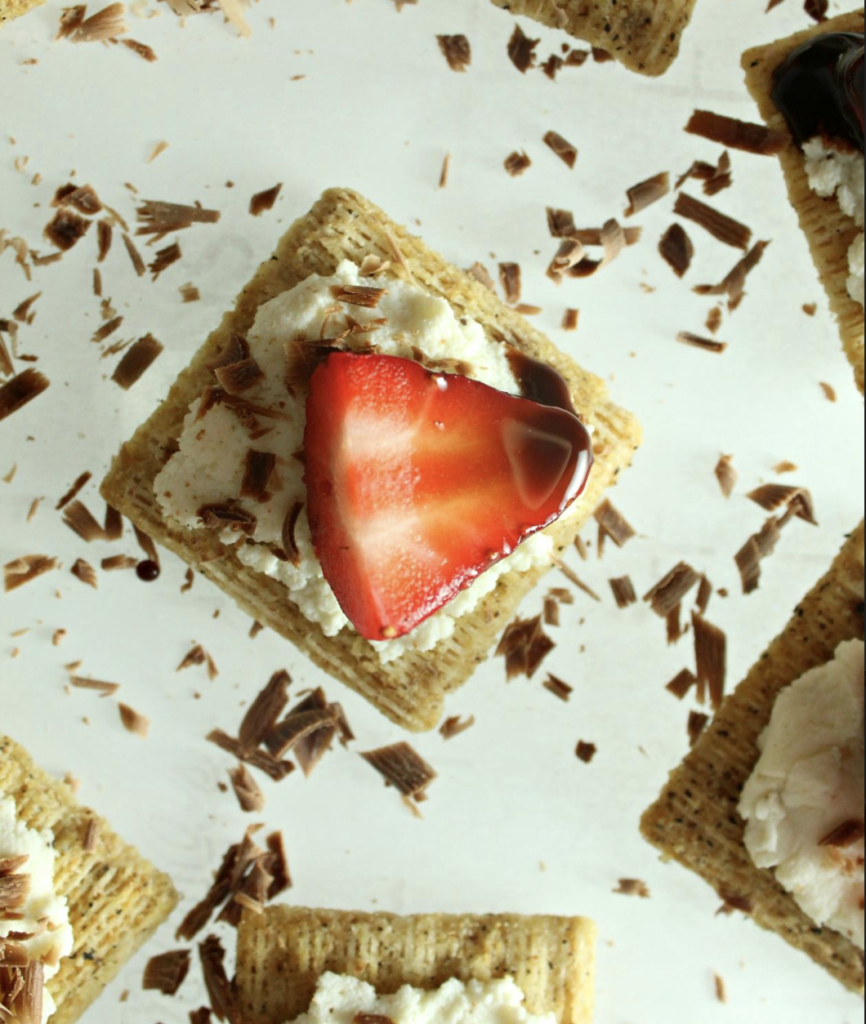 Triscuit Cheese and Chocolate-Dipped Strawberries