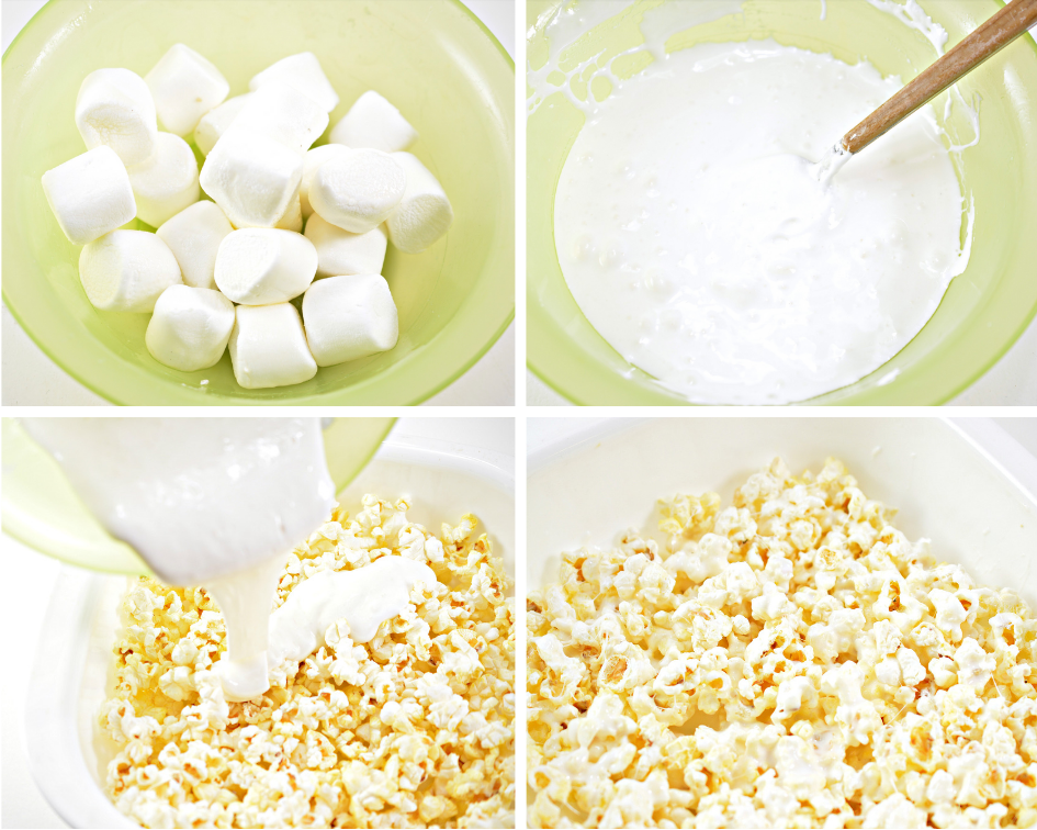 How to make Easter Bunny Marshmallow Popcorn Bars