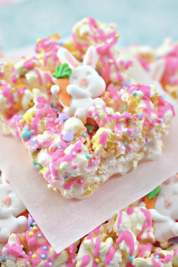 Easter Bunny Marshmallow Popcorn Bars