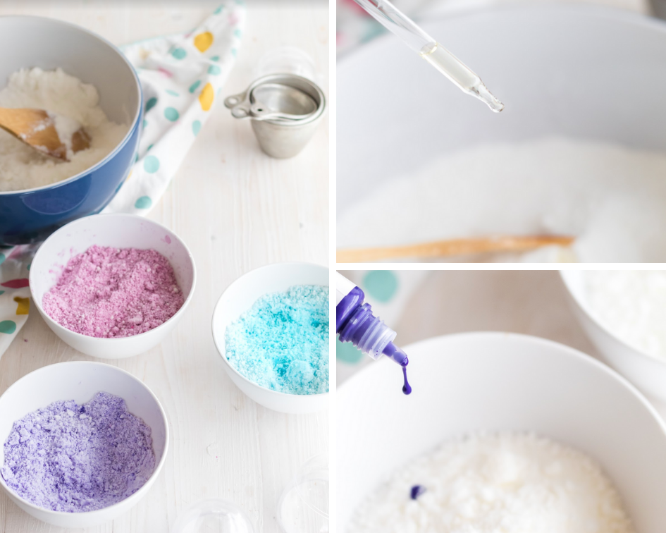 how to make unicorn bath bombs DIY