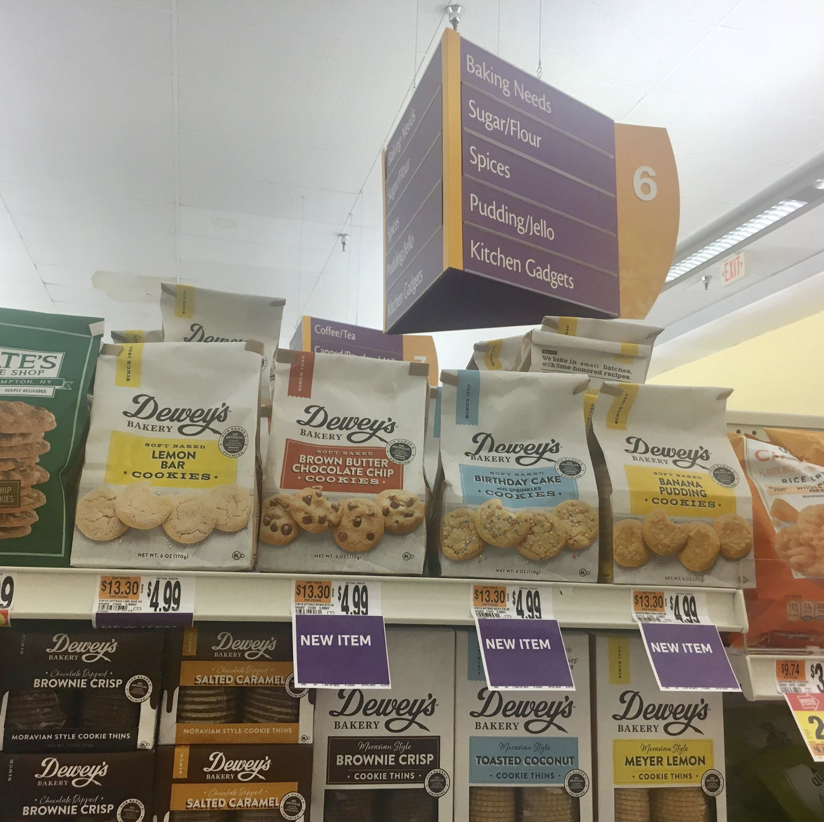 Dewey's Bakery Soft Baked Cookies available at Walmart, Wegmans and Giant retailers