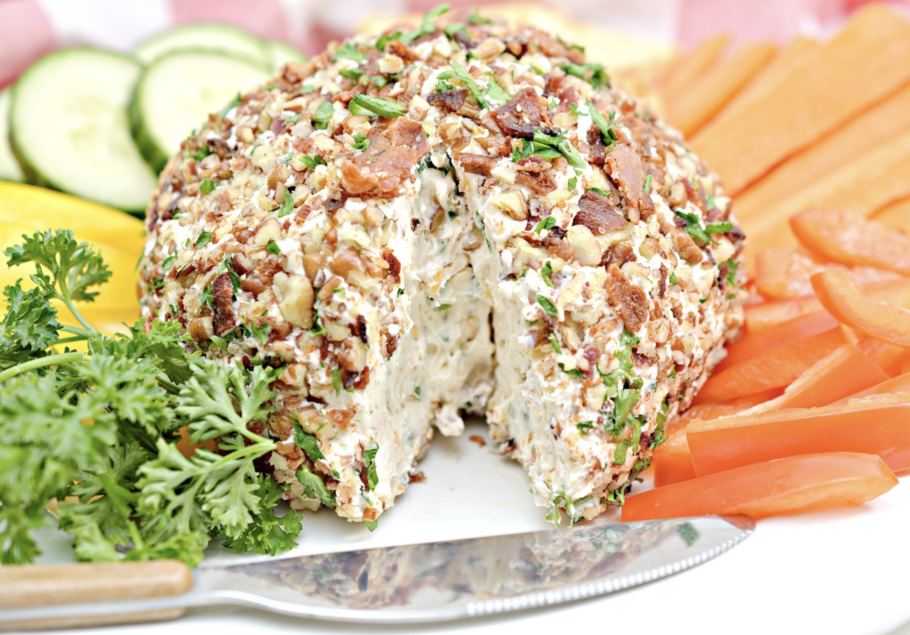 Bacon Ranch Cheeseball Recipe + Quick Tips for Hosting a Game Day Party