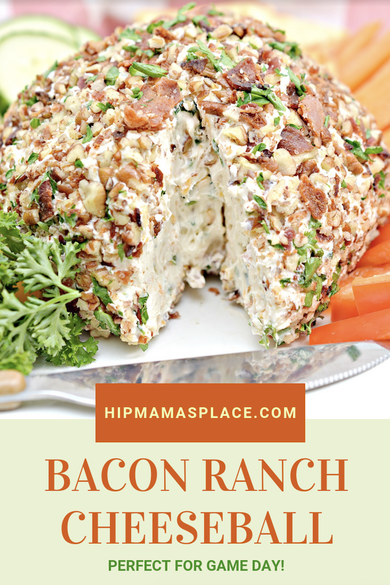 Bacon Ranch Cheeseball Recipe + Quick Tips for Hosting a Game Day Party