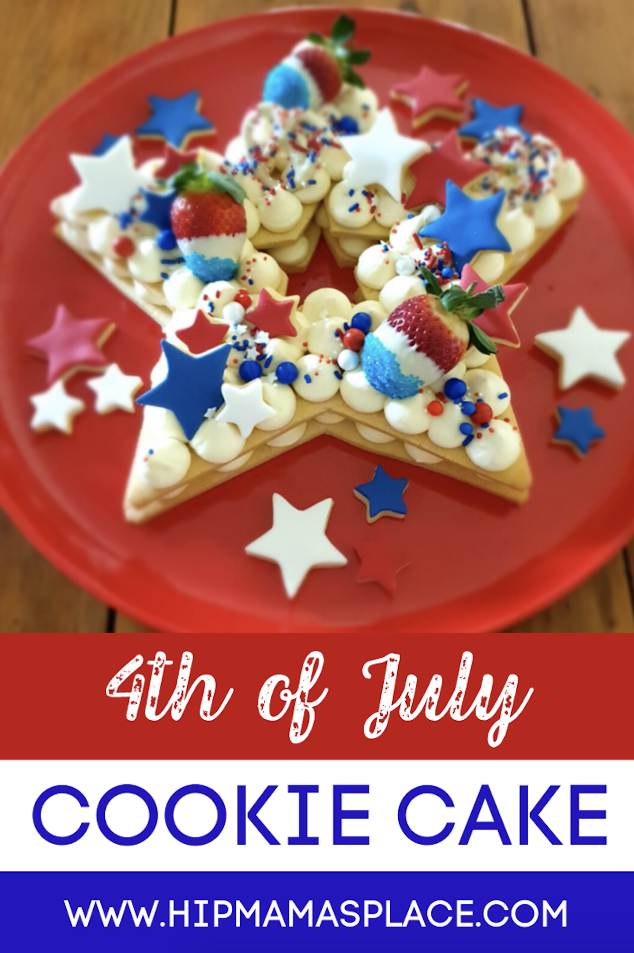 4th of July Cookie Cake with DoughCuts
