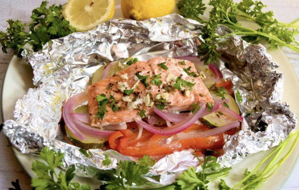 Grilled Herbed Salmon in Foil