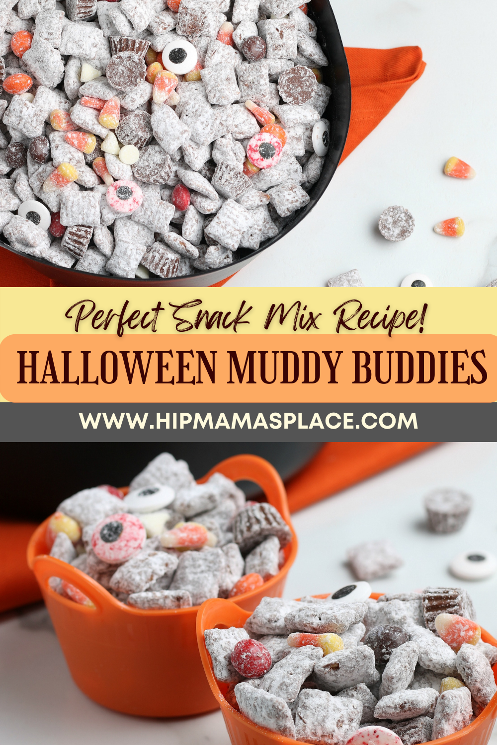 Halloween Muddy Buddies Snack Mix