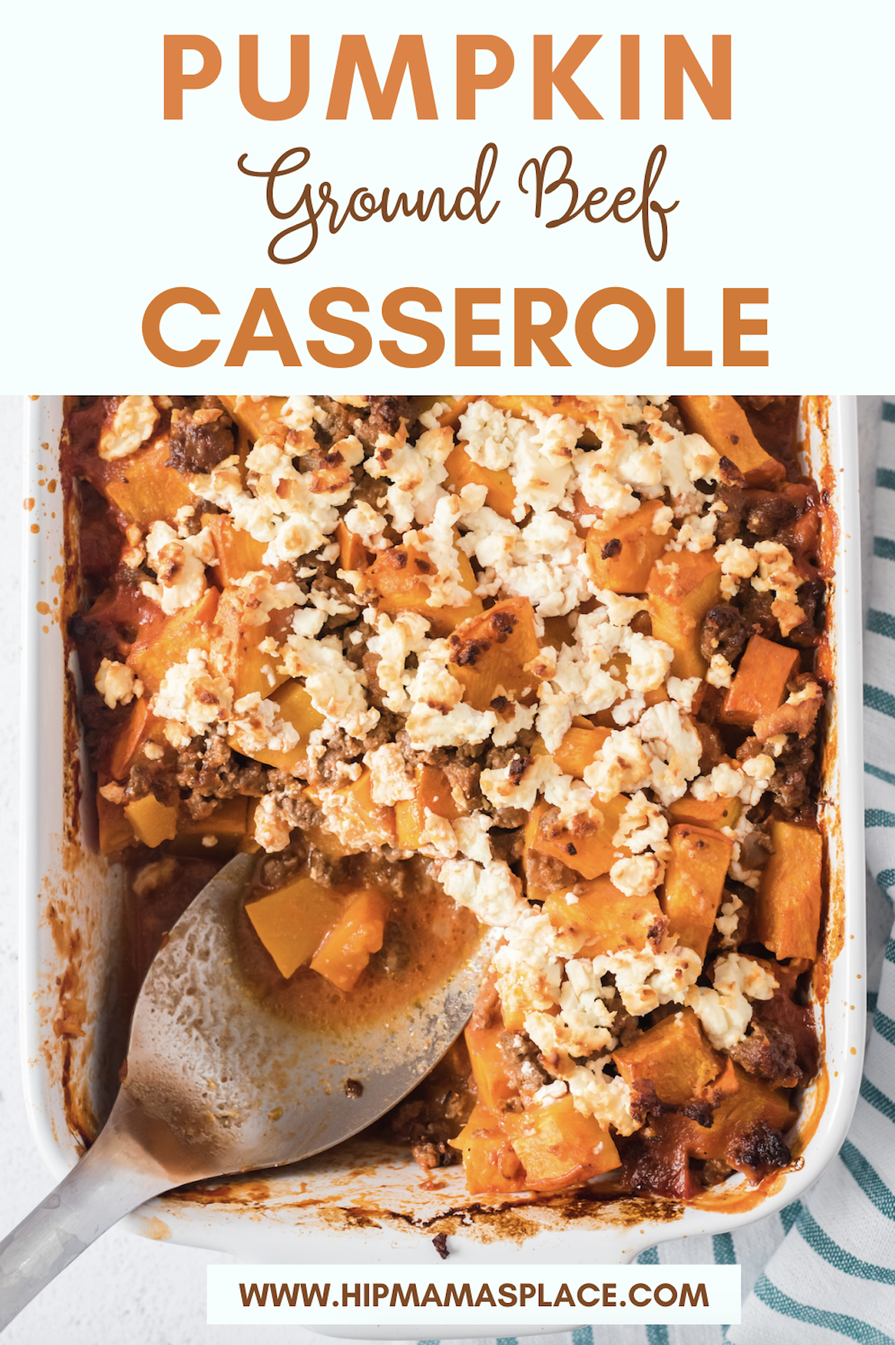 Bring pumpkin to your dinner table this fall with this delicious and savory pumpkin ground beef casserole dish!