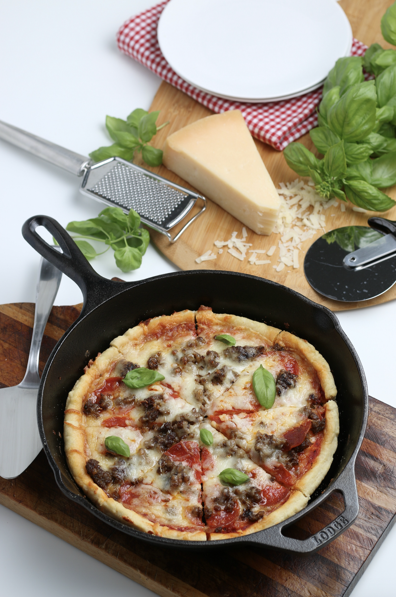 Best Cast Iron Pizza Recipe - How to Make Cast Iron Pizza