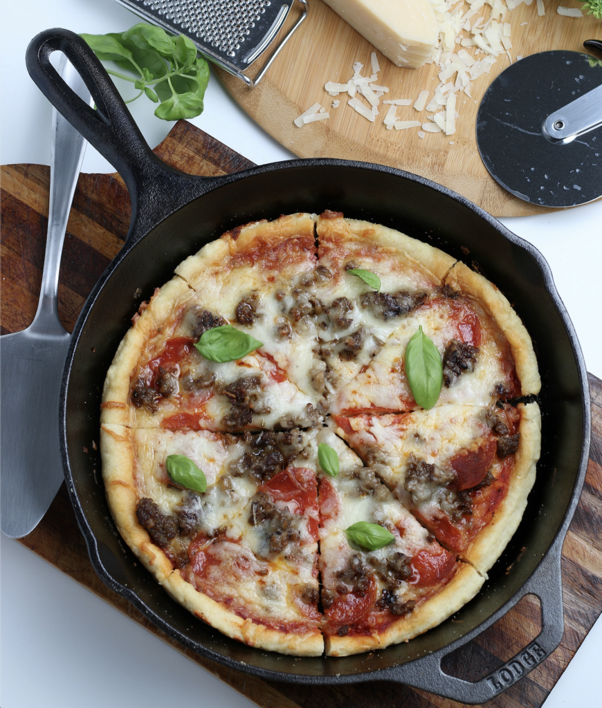 Homemade Cast-iron Skillet Pizza