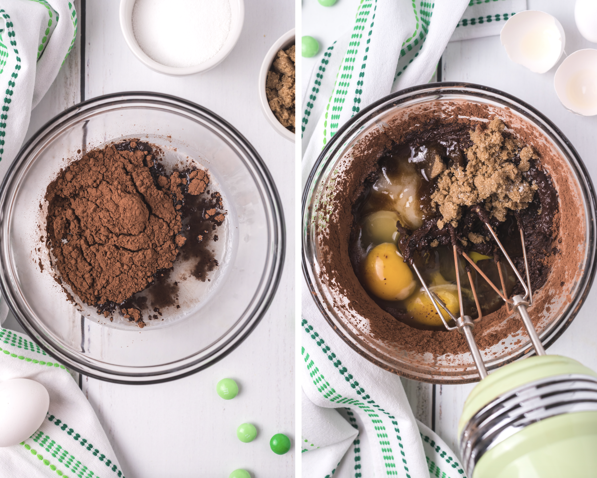 mint chocolate chip brookies