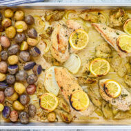 Sheet Pan Chicken with Artichokes and Potatoes