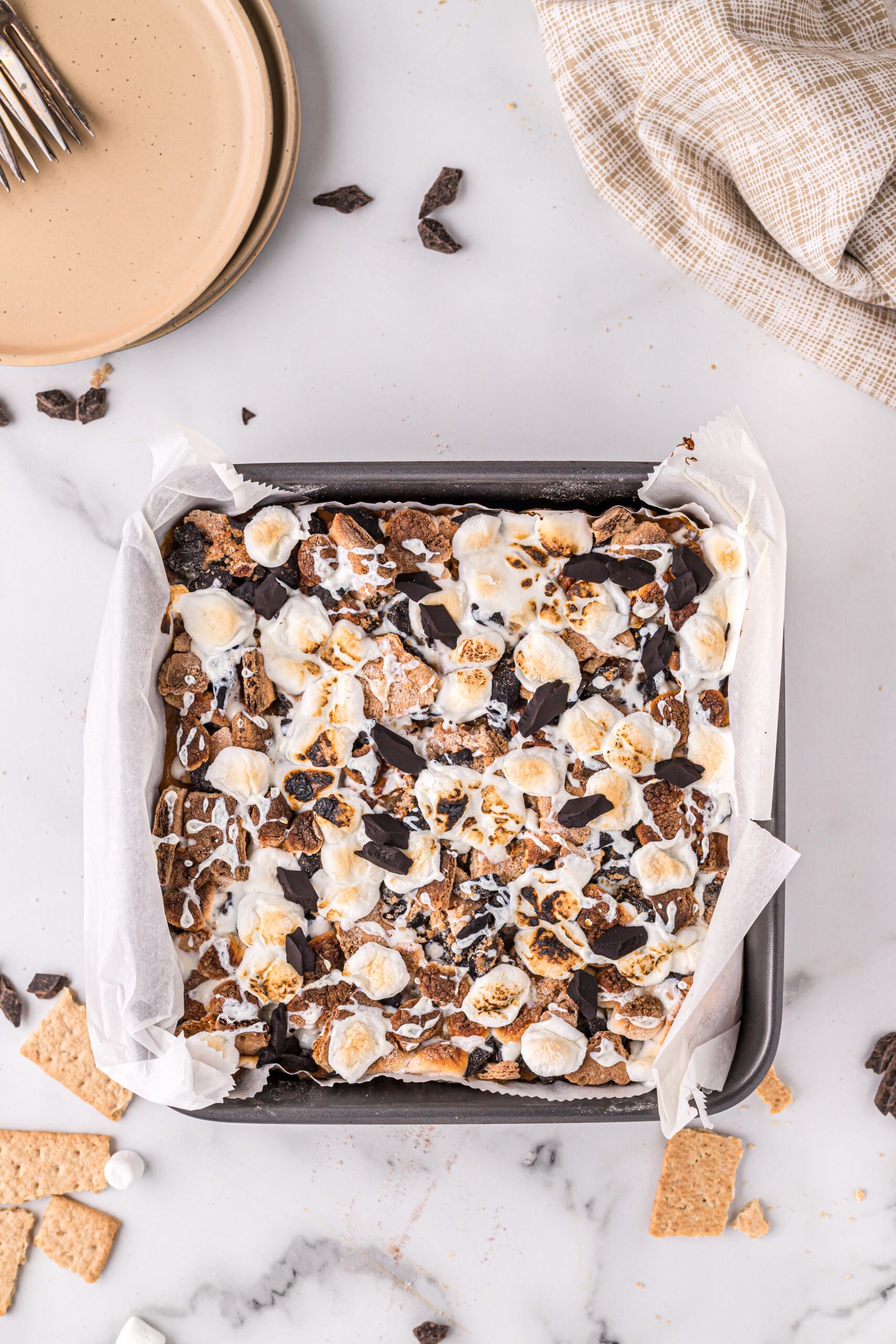 pumpkin s'mores cheesecake bars 